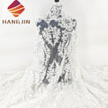 New Style Luxurious Fully Beaded Wedding Dress Fabric Handmade Sequins Lace Fabrics for Party Bridal Dress