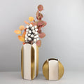 Modern Art Vase Other Home Decoration Creative Simple Leather Metal Flower Vase Ornament for Hotel Living Room Home Furnishings