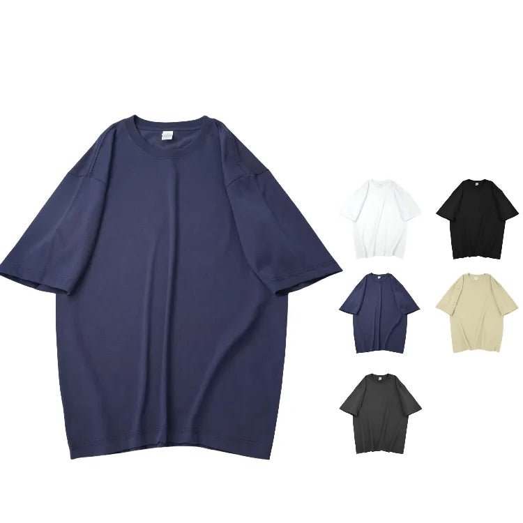 Wholesale Hot Sale 100% Cotton Comfortable Stylish Solid Color Men's Heavyweight Oversized T-shirt Can Be Customized logo