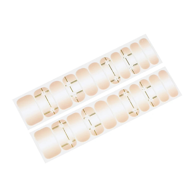 Huizi gel nail art decoration hot sale gel nail sticker new design LED lamp semi-cured gel strips