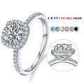 Abiding Jewelry Wholesale Custom 925 Sterling Silver Engagement Wedding Jewelry Halo Rings With Moissanite