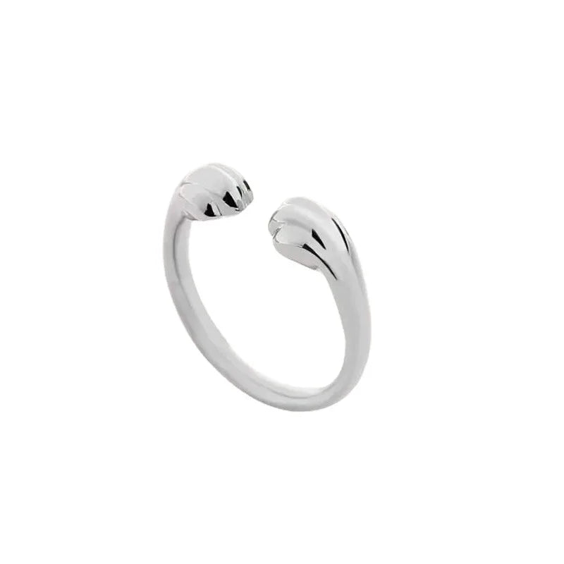 Minimalist Cartoon Ring Cute Animal Rings Adjustable Cat's Claw Ring for Women