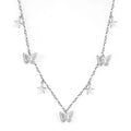 Customization Wholesale Simple Choker Jewelry Stainless Steel Star Butterfly Pendant Choker Necklace