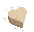 Unfinished Heart Shape Painted Eco-Friendly DIY Storage Wooden Box Craft Organizer Jewelry Box Gift Artist Tool Magnetic Lid