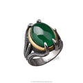 Men's/Women Classic Gem of Colors 18K Gold Plated Stainless Steel Agate Bezel Set Ring Wedding Anniversary Factory Direct Sales