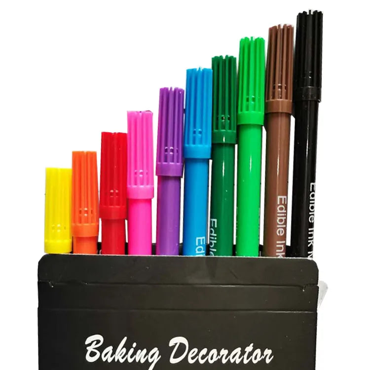 Multicolor Plastic Sugar Cake Decorating Writing Pens-Eco-Friendly Edible Ink Markers