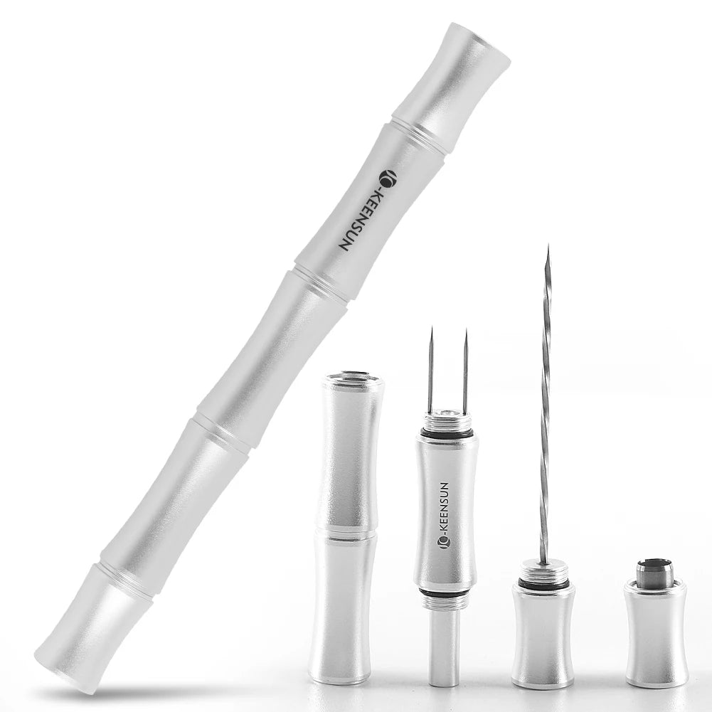 Custom logo Sliver 3 in 1 Stainless Steel Cigar Punch for Cigar Accessories