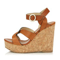 Women Wedge Platform Sandals Cork Wedges Heeled Shoes Buckle Strap Summer High Heels for Ladies