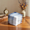 Cheap Wholesale 40*40cm Square Yarn Dyed Handkerchiefs Assorted Colors 100% Soft Cotton Pocket Squares for Men's Gift