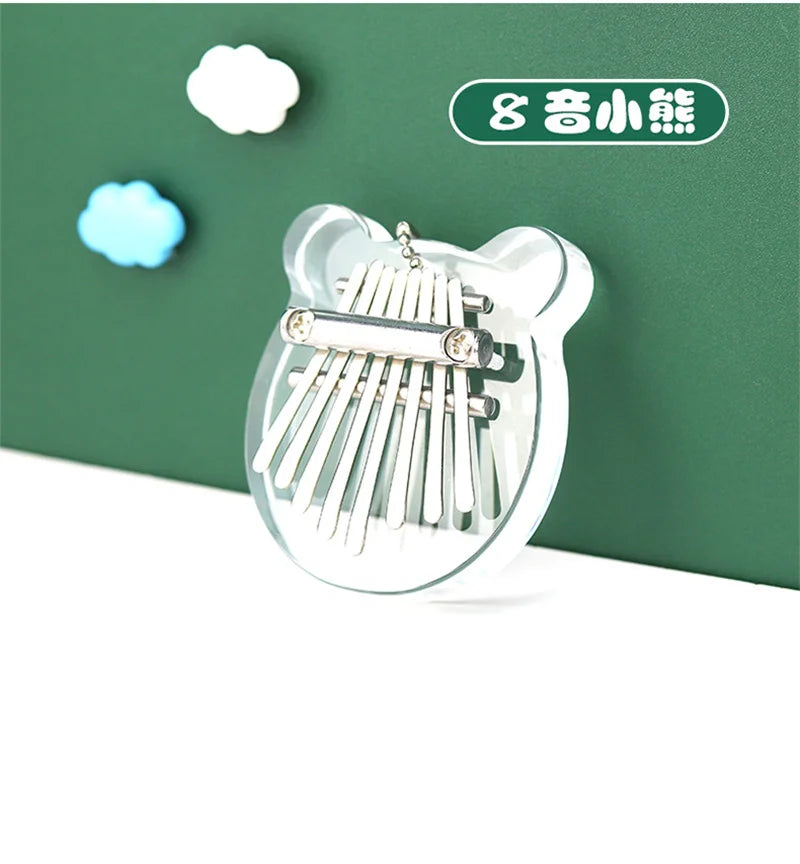 Small Clear Crystal Kalimba Mini 8 Keys Kalimba