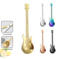 Creative Guitar Shape Stainless Steel Eco-Friendly Coffee Spoon for Giveaways Flatware Dessert Ice Cream Use
