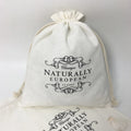 Eco-Friendly Custom Printed Logo Single Drawstring Cotton Bags Wholesale Cosmetic Container Gift for Rings Bracelets Recyclable
