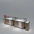 Custom Tall Cases Lock Design White Glass Counter Display Luxury Jewelry Showcase Cabinet With Led Strip Light