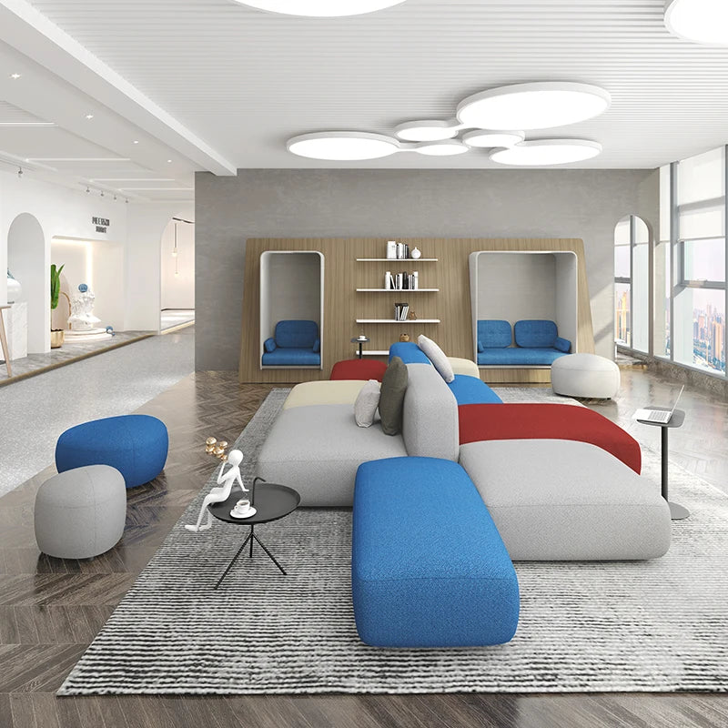 Office Sofa 2024 Hotel Reception Hall Reception Sectional Sofa Combination Modular Reception Office Sofa Set for Small