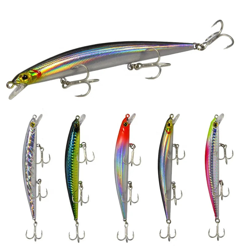 Top Water Minnow Hard Baits 11.5cm/11g Artificial Bait Fishing Lure