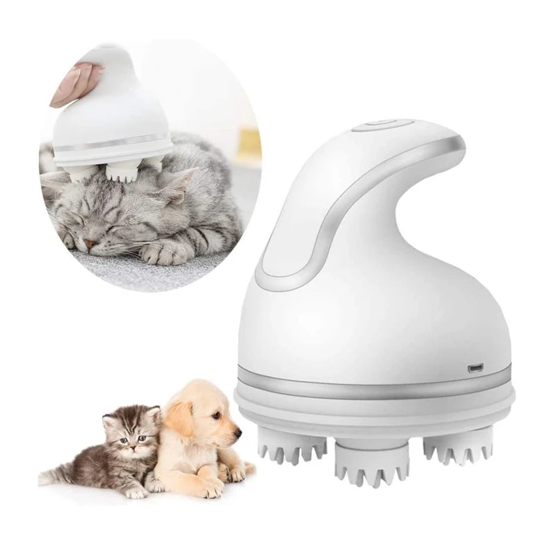 Pet Head Massager Automatic Silicone Multifunctional Household Electric Cat Paw Scalp Kneading Massager