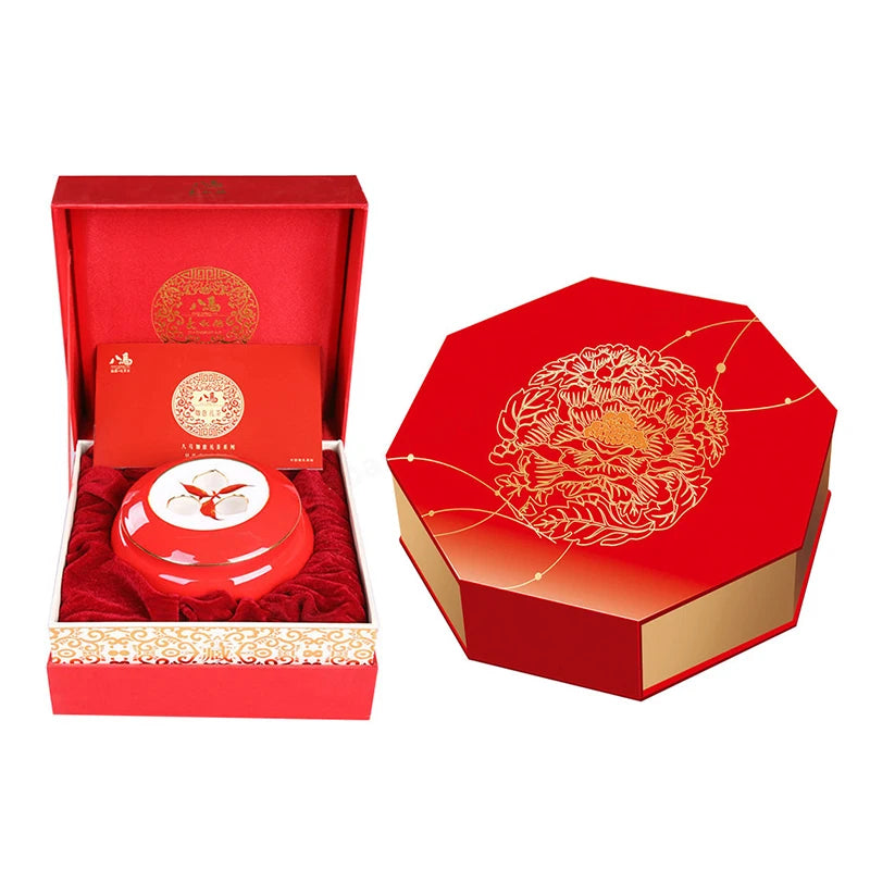 Custom Red Rigid Magnetic Closure Box Paperboard Gift Box Packaging Flip Top Sponge-lined Oblong Premium Case for Health Product