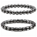 8mm Natural Hematite Energy Beaded Elastic Magnetic Hematite Natural Stone Beaded Bracelets for Men Women