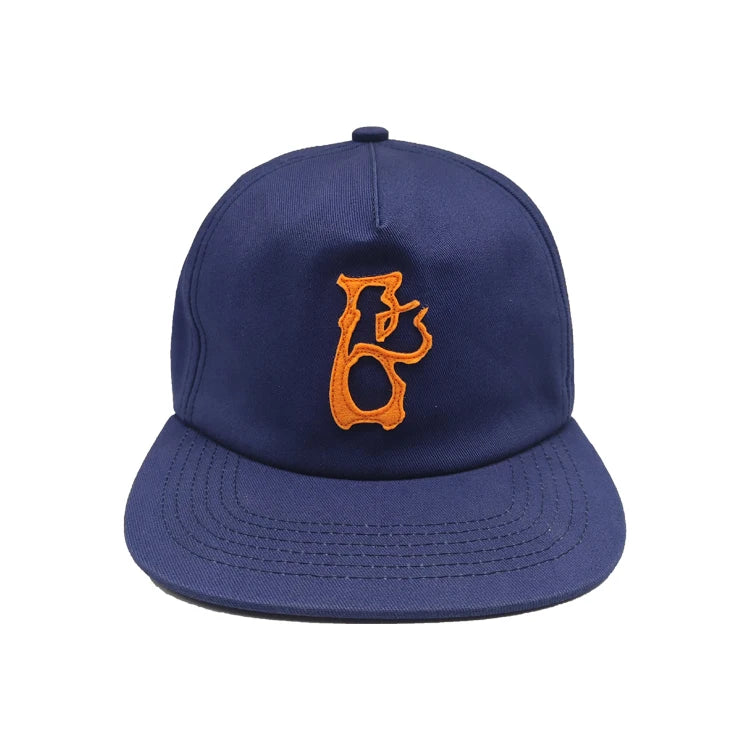 Custom Flat Bill Dad Hat With Felt Patch