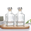 150ml Luxury Glass Aroma Diffuser Bottles Clear Square Shape with Cork Minimum Order 100pcs