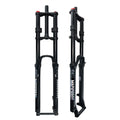 26-29 Inch Mountain Bicycle Double Crown Air Suspension Fork with Magnesium Alloy 180mm Travel Disc Brake Compatible