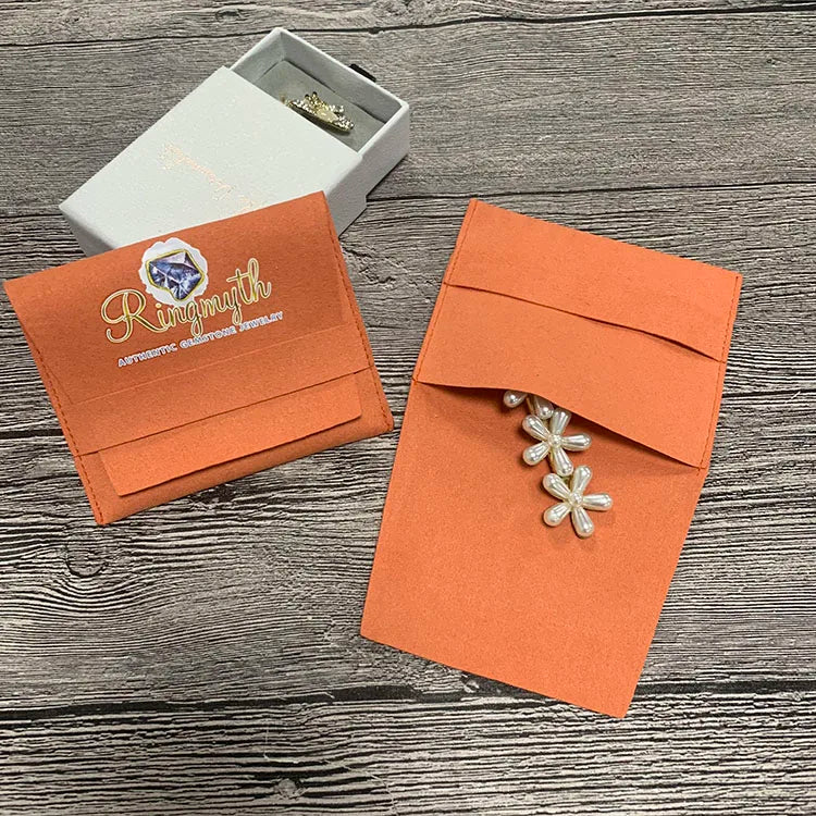 Custom Logo Jewelry Pouch Packaging Drawstring Velvet Jewelry Pouch