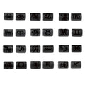 10*13mm Black Onyx 12 Zodiac Beads