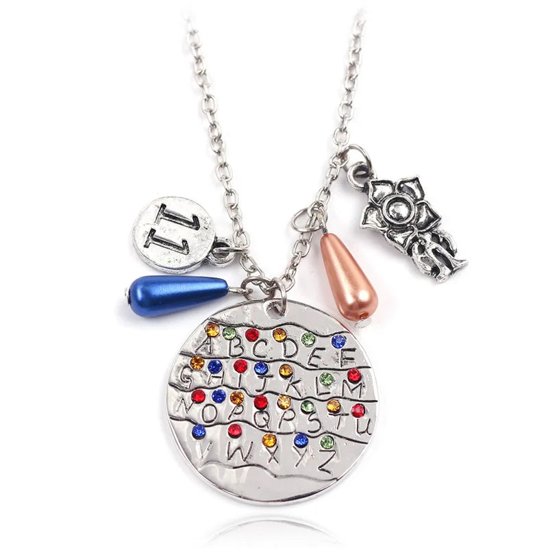 Fashion Trendy Jewelry Stranger Things Eleven 26 English Initial Letter Necklace