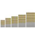 High-Speed Steel Hole Fried Dough Twists Drill Titanium Plated 50pcs Carbon Steel Parallel Shank for Drill Suit
