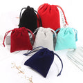 A1 Multi-Size 100% Organic Cotton Velvet Drawstring Pouches Storage Bags for Jewelry Cosmetic Packaging Customized Shape