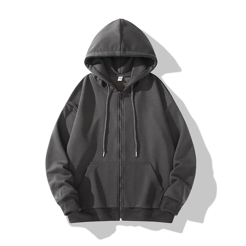 Wholesale Manufacturer Custom Logo Polyester Blank Unisex Zip up Hoodies