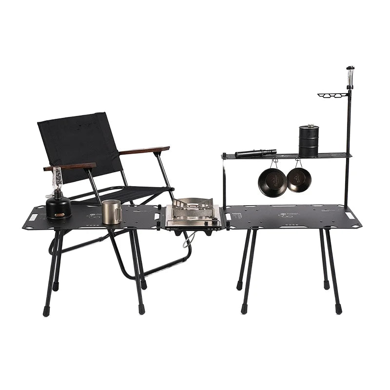 SM-IGT46 Outdoor Folding Table Modern Style Aluminum Alloy Tactical Design Plastic for Picnic Dining Camping Also Gym Kitchen