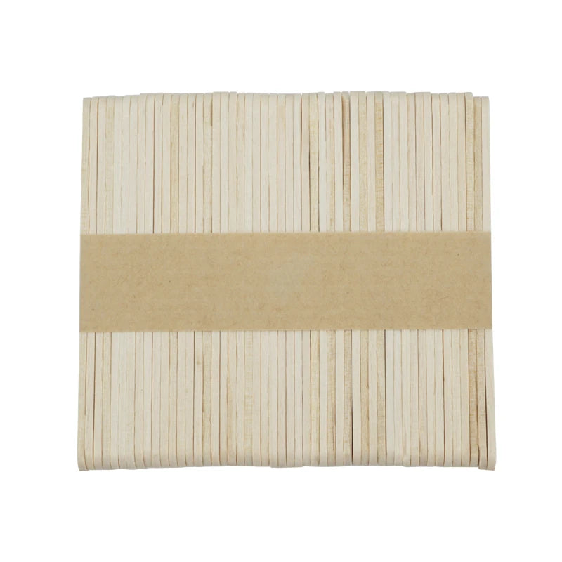 Eco-friendly Customized Reusable Ice Cream Tools Biodegradable Wooden Sticks Made From Birch Wood