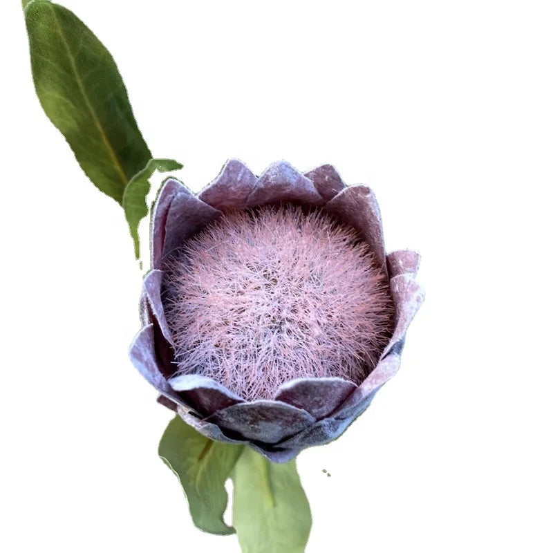 M260 Floral Tall Tropical Flower Faux Red King Protea Silk Artificial Flowers Plants for Home Garden Wedding Party Decoration