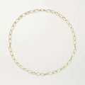 LOZRUNVE 925 Sterling Silver Gold Trendy Hot Sale Oval Link Chain Necklace Choker
