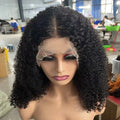 ZSF High Density Wholesale Brazilian Virgin Hair Kinky Curly 13*4 Transparent Lace Wig  for Black Women