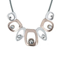 Trendy Crystal Bib  Irregular Metal Chunky Geometry Necklace Women's Collar Chokers for Girls Dress Trendy Necklace