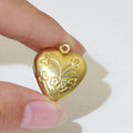 Heart Shape Photo Locket Pendant Necklace with 48 to 56 Pattern Children's Party Jewelry Brass Hinge