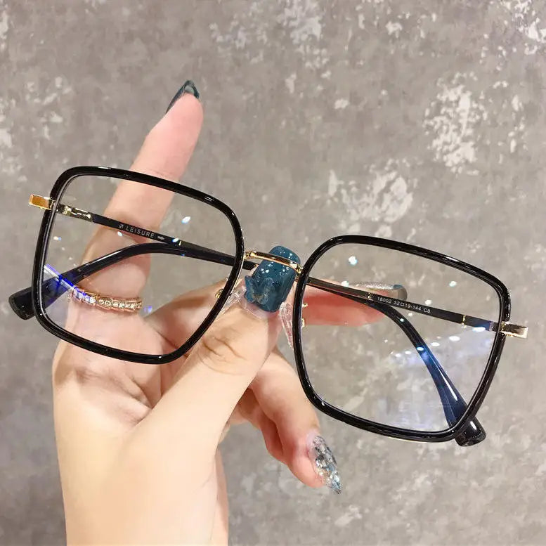 Custom Metal Eyeglasses square Frame Blue Screen Glasses Computer Women's Blue Light Blocking Glasses Men Eyewear 2024