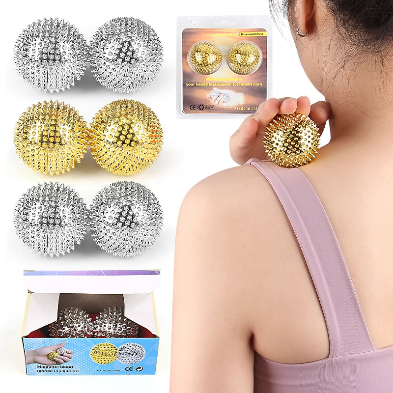 Relief and Deep Tissue Magnetic Hand and Foot Massager Roller Ball Spiky Roller for Deep Tissue Plantar Fasciitis