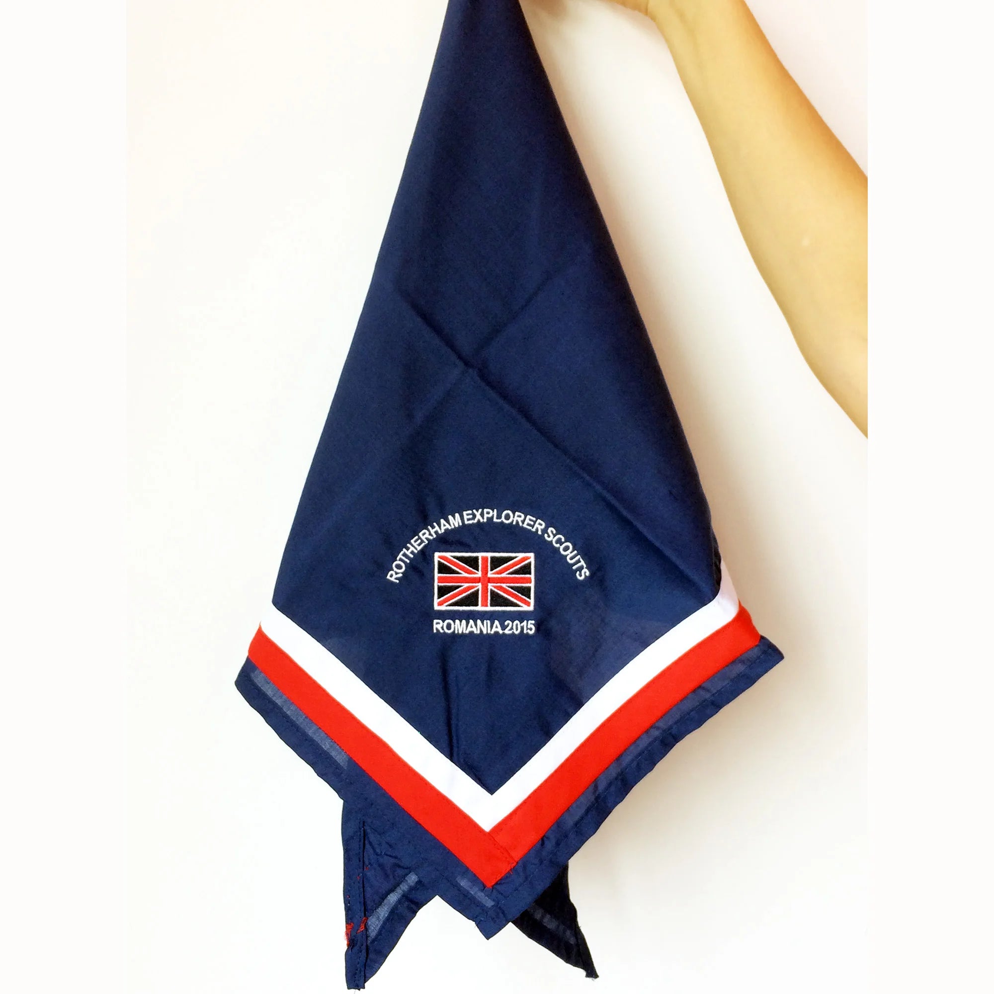 High Density Outdoor Custom Logo  Polyester Scout Scarf Stock Size Neckerchief for Summer Camp