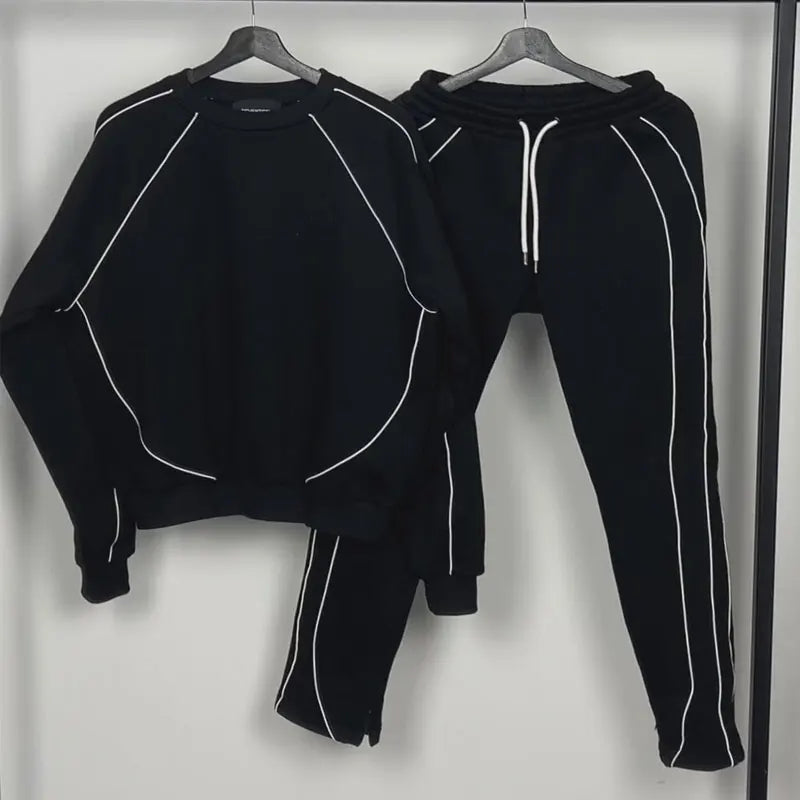 Custom Unisex Heavyweight Hoodie and Sweatpants Set Streetwear Sport Training Wear Tracksuit