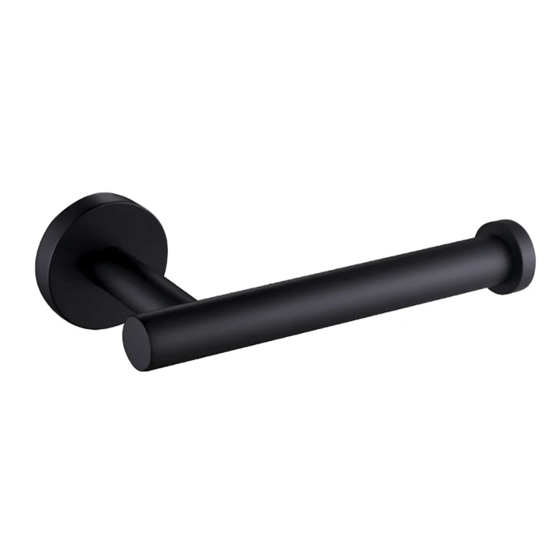 HD-PH001 Bathroom SUS 304 Stainless Steel Wall Mount Matt Black Toilet Tissue Paper Roll Holder