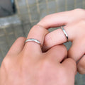 Classic Style 925 Sterling Silver Men and Women Fine Jewelry Glossy Polishing Adjustable Ring for Couple