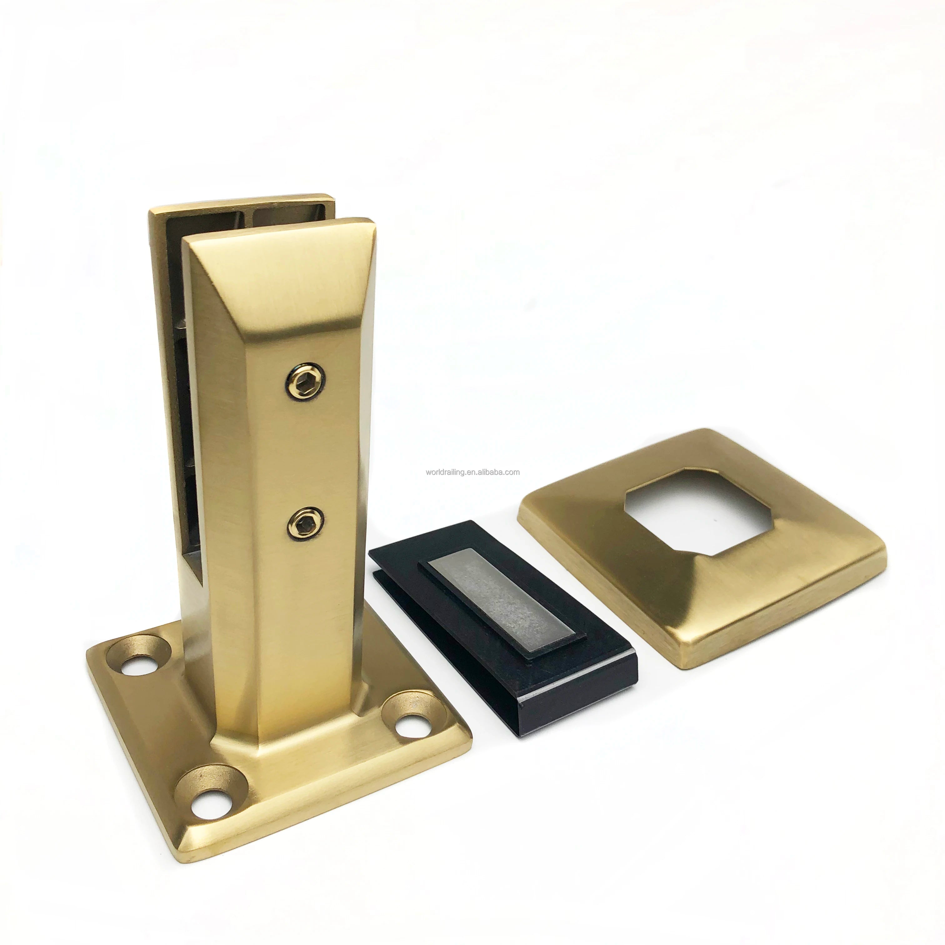 YL METAL Can Be Customized Stainless Steel Golden Glass Fence Support Spigots