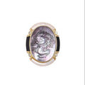 Heizun Exclusive Design High Class Black Natural Mother of Pearl Carved Shell Cameo Chinese Loong Dragon Pendant Necklace