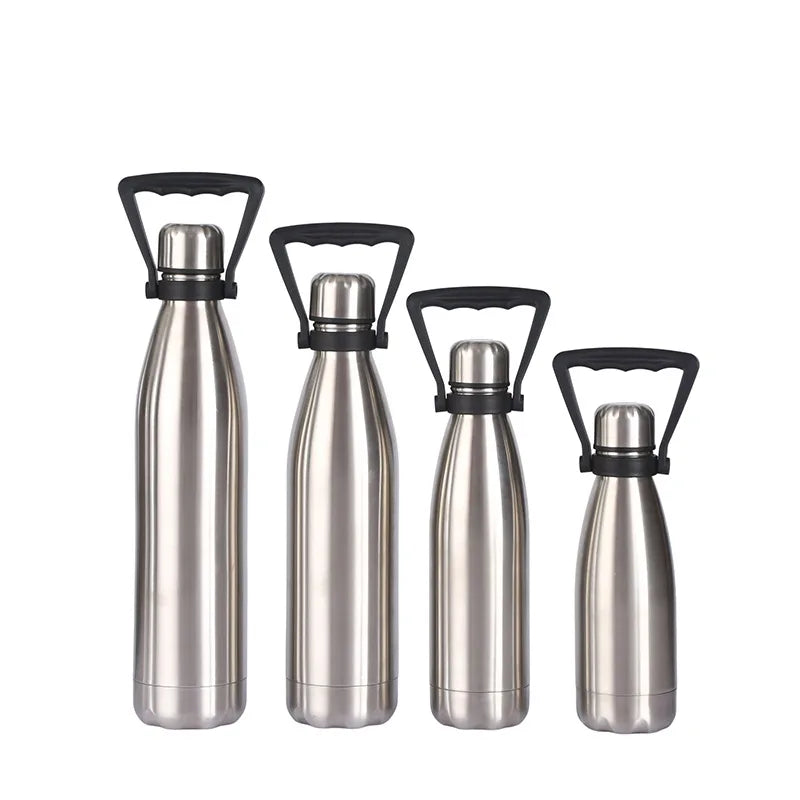 304 Stainless Steel Cola Shaped Sports Design Travel Thermos Flask Hot Thermal Insulated Water Bottle with Sleeve