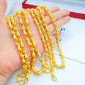 Gold Dubai Brass Vacuum Plating Gold Plated Necklace Men and Women Jewelry