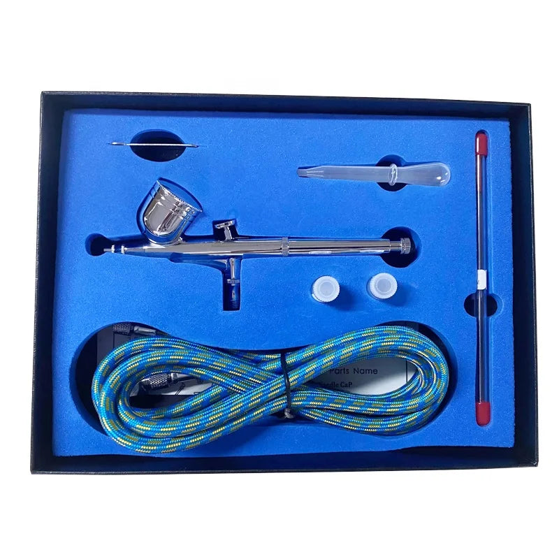 Hobby Model Painting Tattoo Cake Nail Art Dual Action Gravity Feed Piston Airbrush Kit Trigger MegaBDM