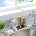 304 Stainless Steel Multifunction Home Kitchen Counter Organizer Metal Sink Caddy Sponge Holder for Shelf Storage OEM ODM Design